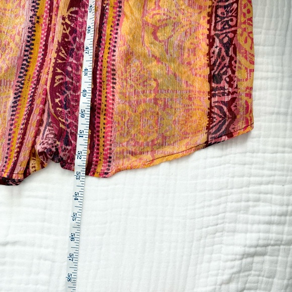 NWT Xhiliration crochet flowy burgundy red overlay maxi boho dress sz Med - Picture 10 of 16